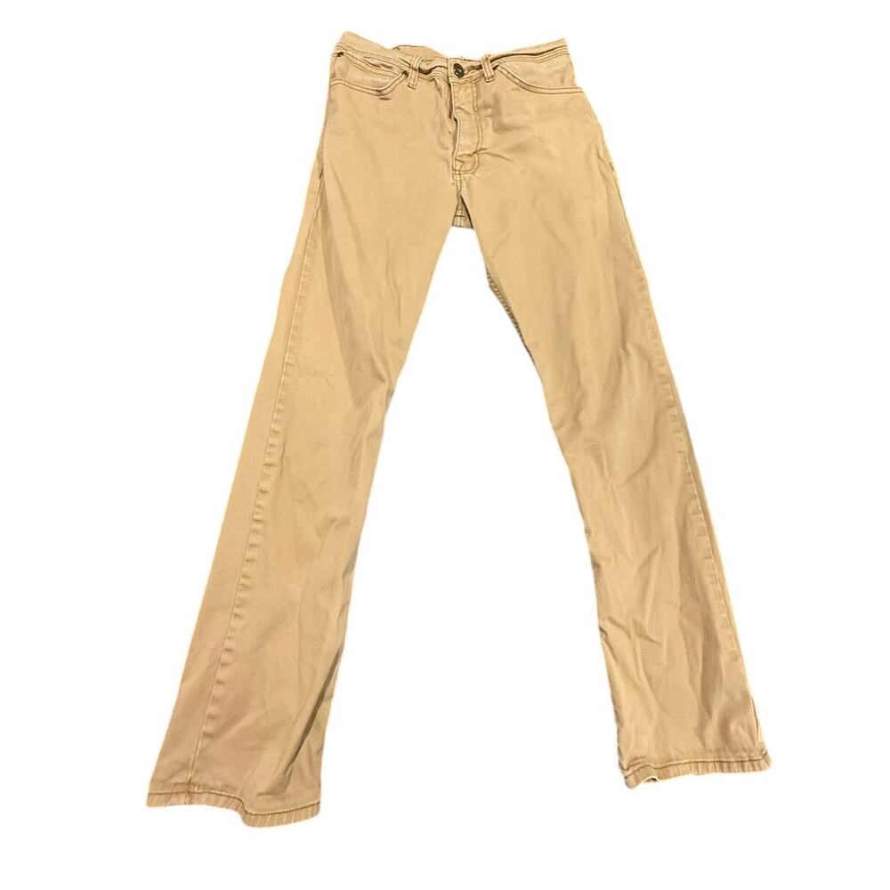 Wrangler Premium Quality Men's Tan Khaki Straight Fit Stretch Pants Size 29x30